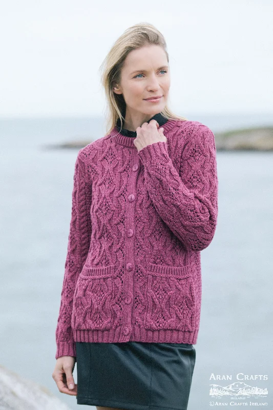 Aran - Killiney Cardigan - Magneta