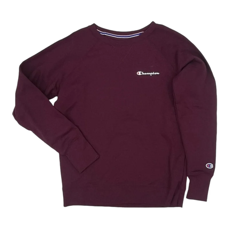 Athletic Sweatshirt Crewneck By Champion In Purple, Size:M