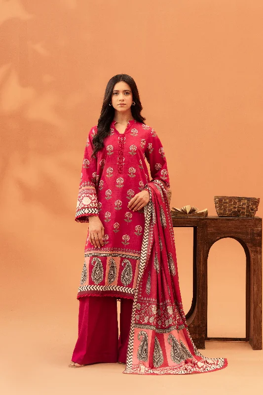 3 Piece Printed Khaddar Suit