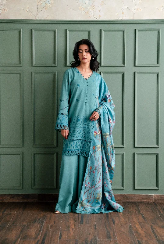 3 Piece Embroidered Karandi Suit