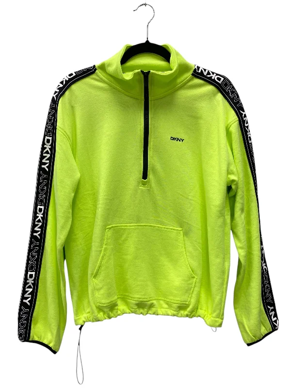 Athletic Sweatshirt Collar By Dkny In Green, Size: M