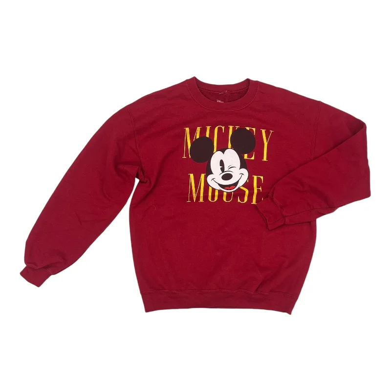 Sweatshirt Crewneck By Disney Store In Red, Size:M