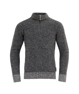 Devold - Bispen wool zip neck sweater - Ink