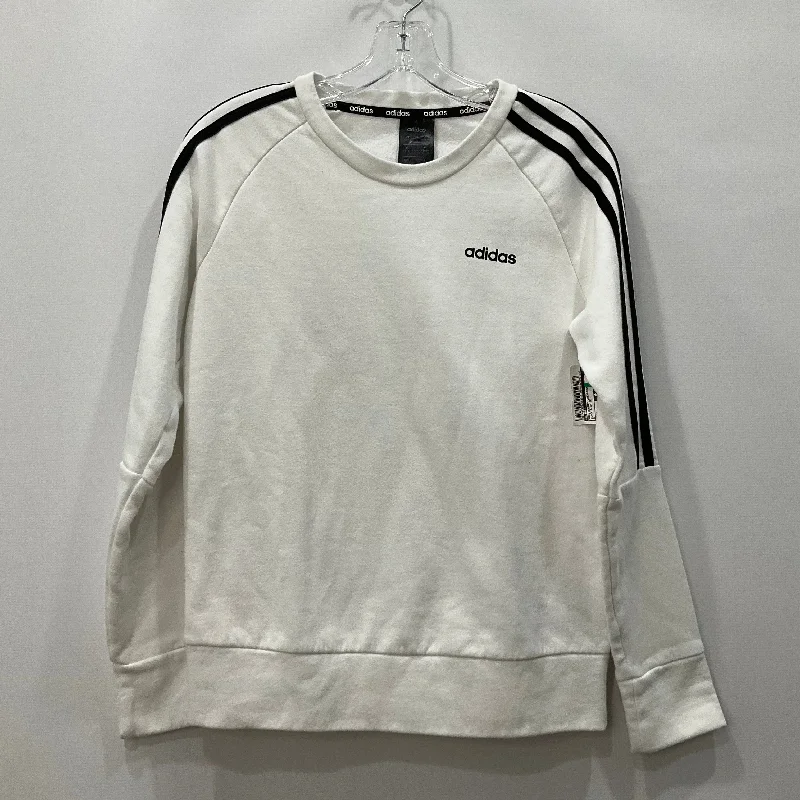 Sweatshirt Crewneck By Adidas In Black & White, Size: S