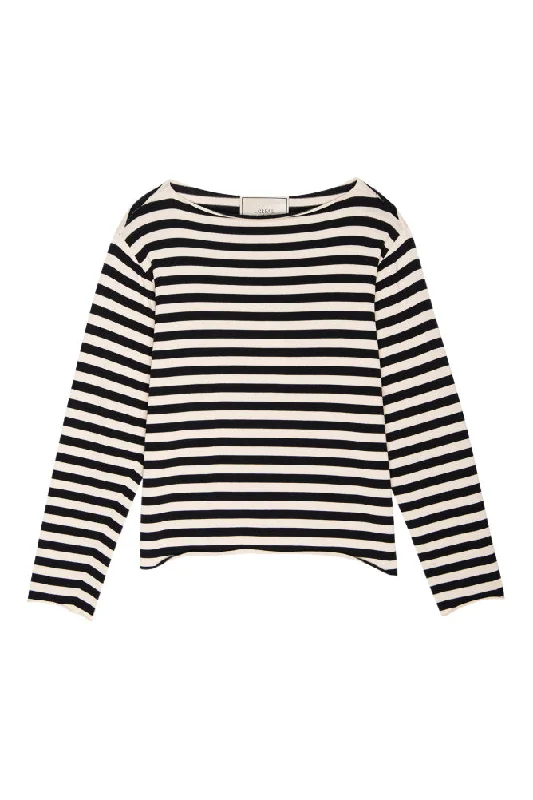 The Great Sailor Sweater in Black Stripe