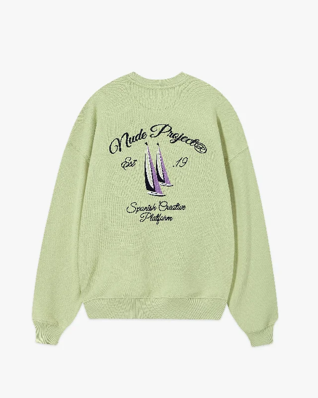 LIL BOAT CREWNECK PALE GREEN