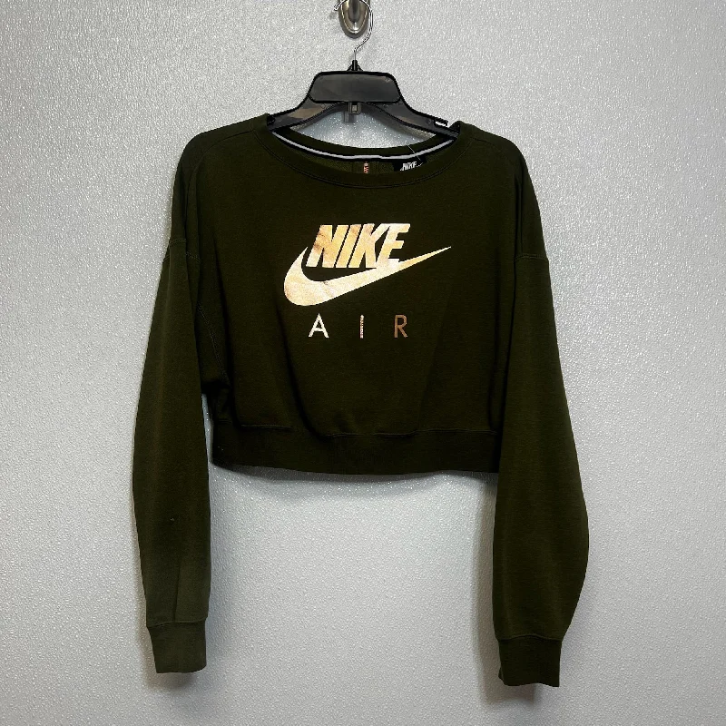 Sweatshirt Crewneck By Nike Apparel In Olive, Size: Xs