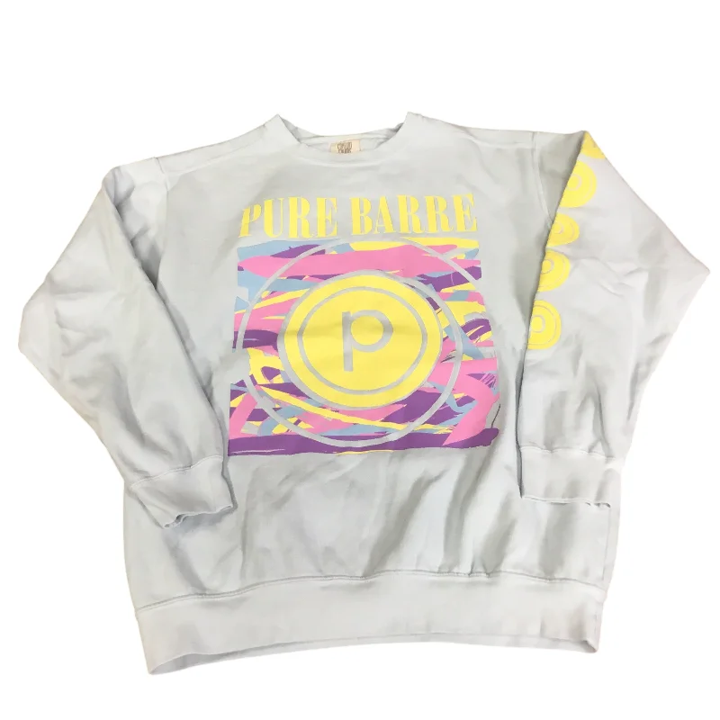 Sweatshirt Crewneck By Comfort Colors In Blue & Pink, Size: M