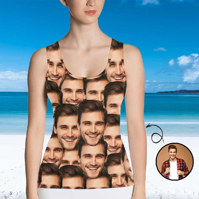 Custom Face Women's All Over Print Tank Top