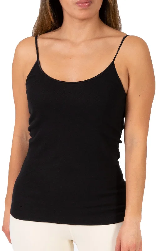 Emmebivi 100% Cotton Singlet in Black 26281