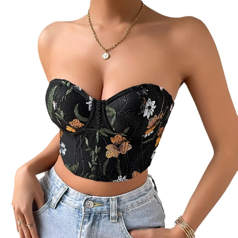 Mystical Garden Strapless Corset Top