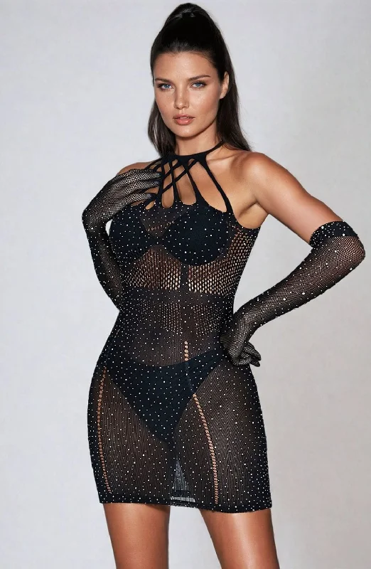 YesX YX Sparkle Rhinestone Fishnet