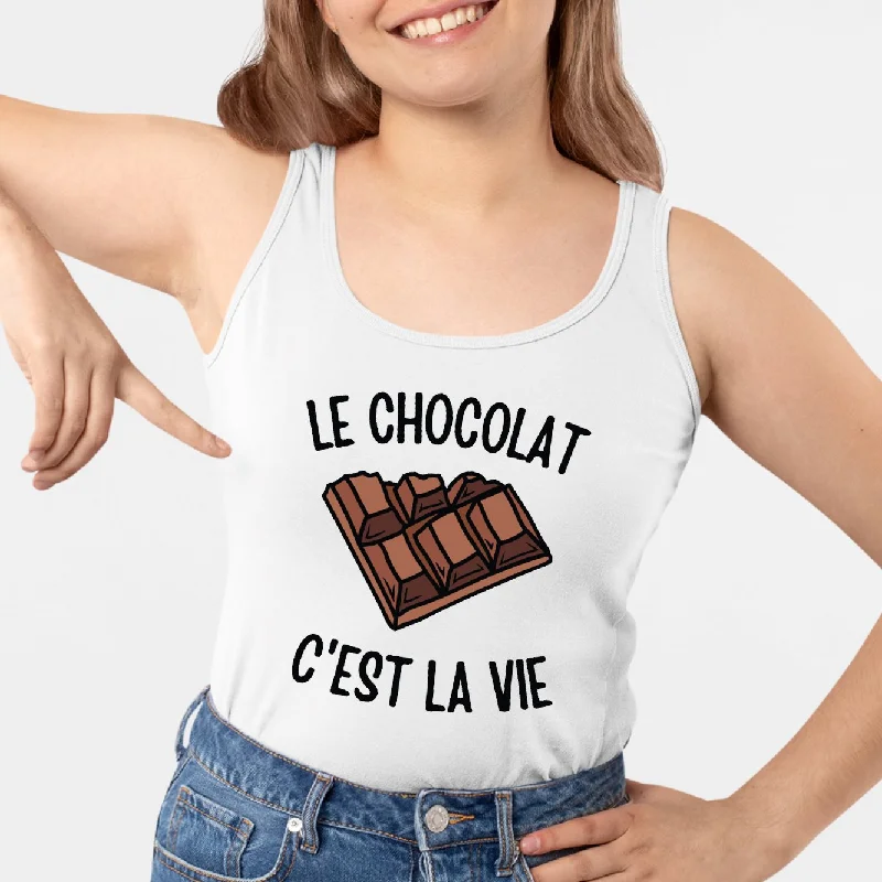 Débardeur Femme Le chocolat c'est la vie