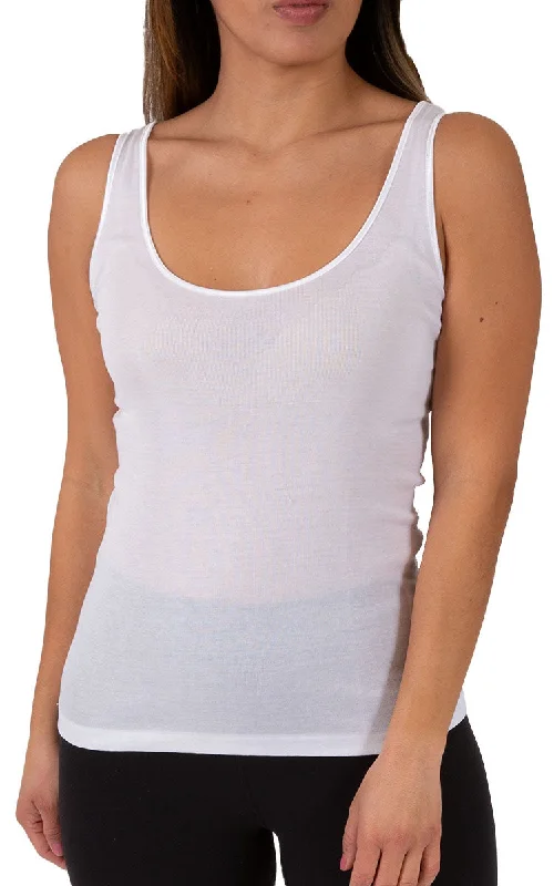 Emmebivi 100% Cotton Singlet in White 21382