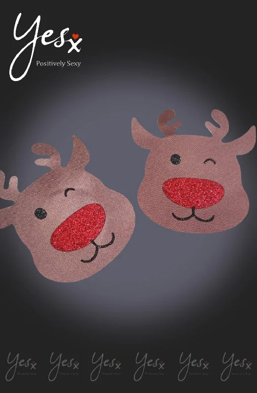 YesX YX Brown/Red Reindeer Nipple Covers