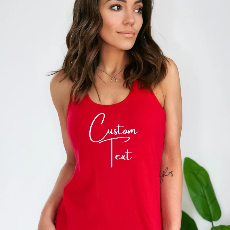 Custom Text Tank Top