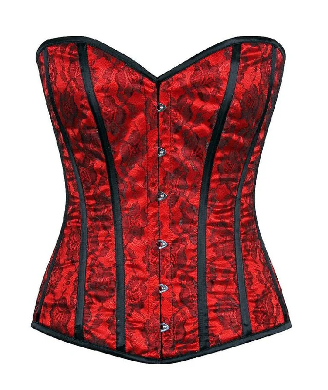 Lavish Red Lace Overbust Corset