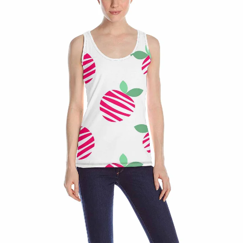 Women's Tank Top print with strawberries pattern