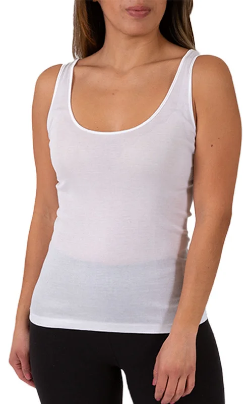 Emmebivi 100% Cotton Singlet in White 13832