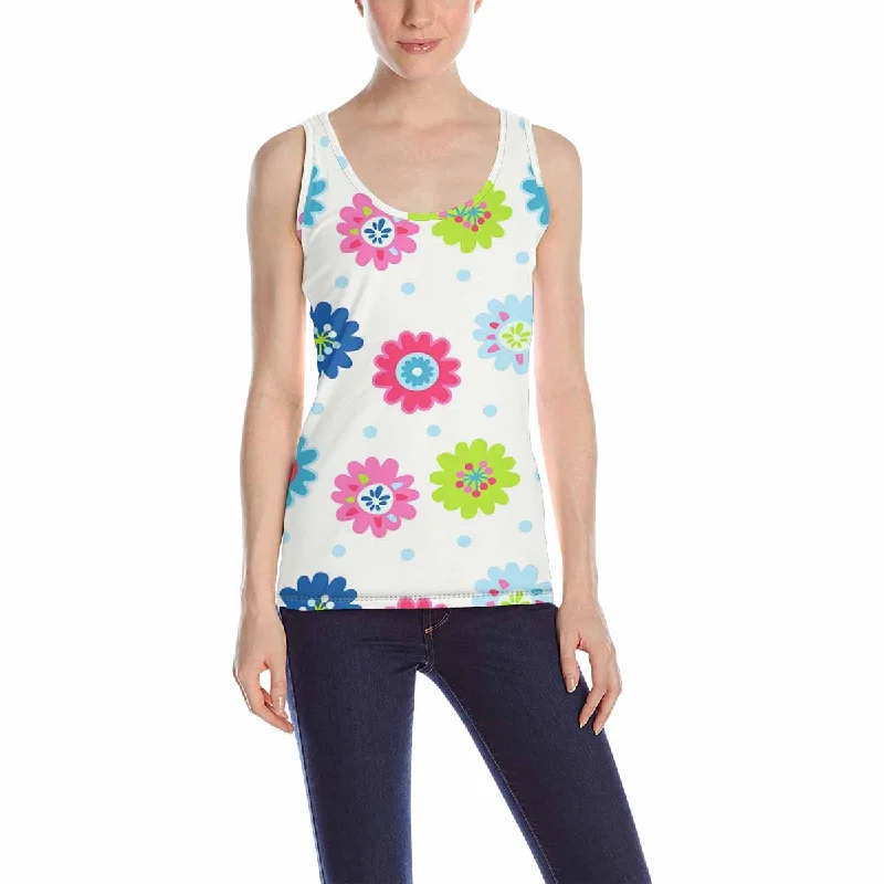 Women's Tank Top print with Sweet floral pattern