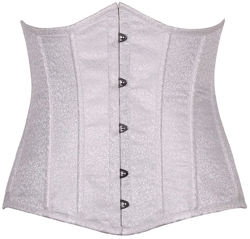 Lavish White Brocade Underbust Corset