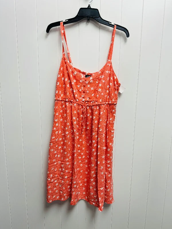 Orange & White Dress Casual Short Torrid, Size 2x