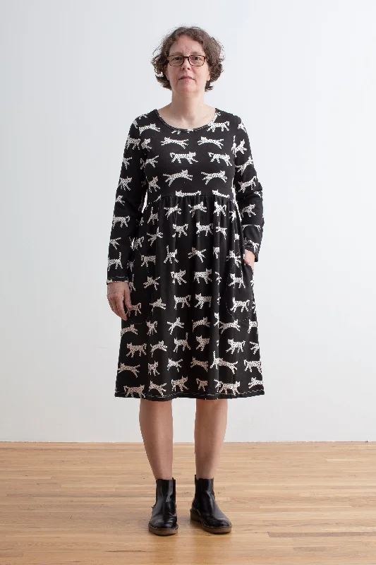 Women's Copenhagen Dress - Cats Black