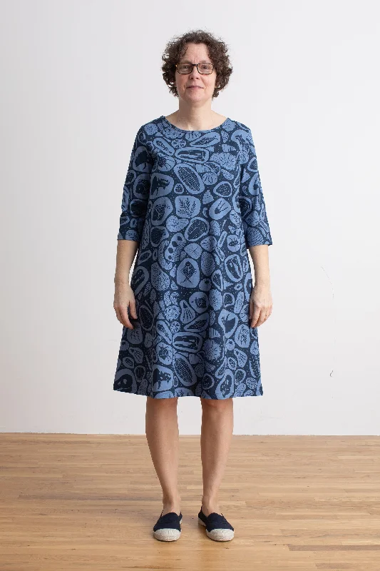 Women's Helsinki Dress - Fossils Night Sky