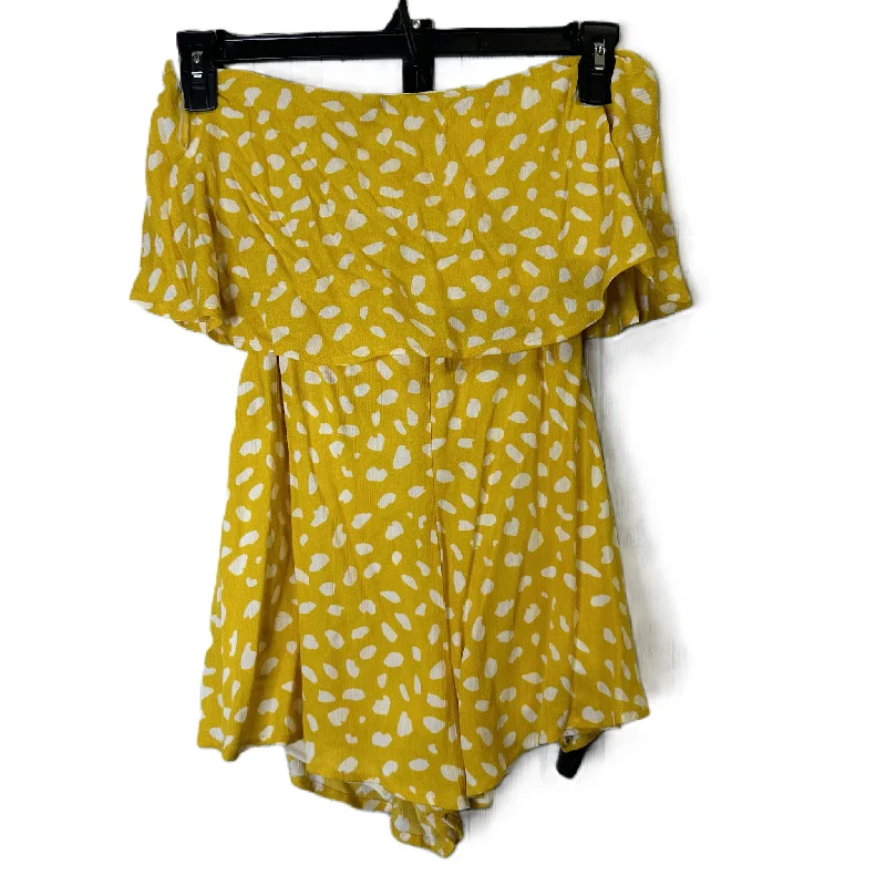 Yellow Romper By Pink Lily, Size: S