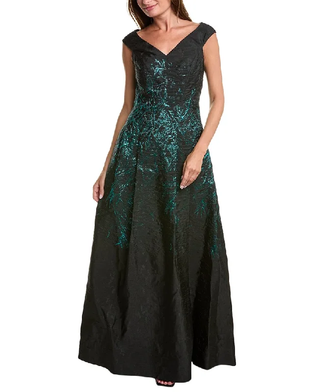 Teri Jon by Rickie Freeman Jacquard Gown