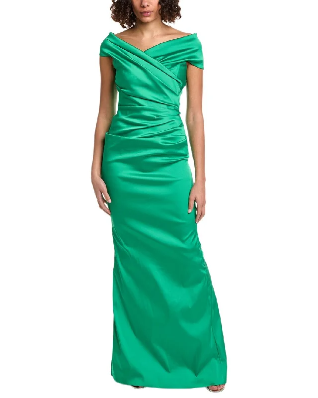 Teri Jon by Rickie Freeman Off-The-Shoulder Gown