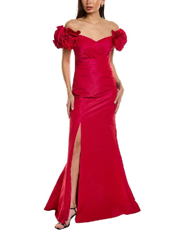 Teri Jon by Rickie Freeman Taffeta Gown