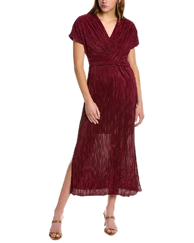 Anne Klein Accordion Pleated Midi Dress