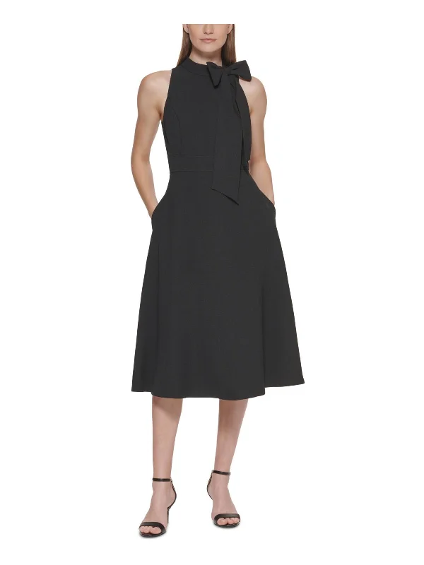 Womens Cocktail Midi Fit & Flare Dress