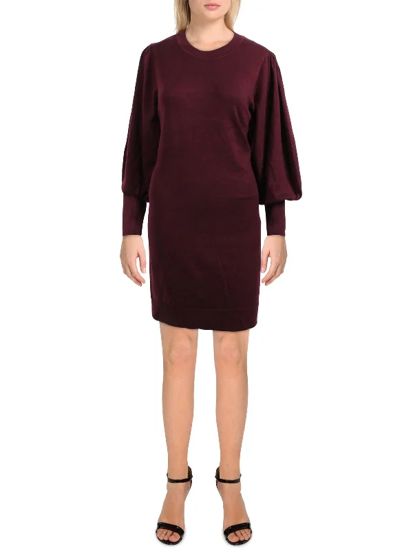 Womens Crewneck Midi Sweaterdress