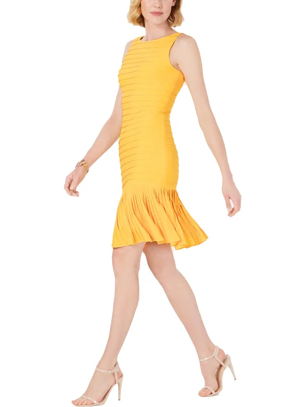 Womens Sleeveless Knee Midi Dress