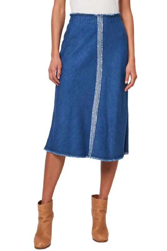 Aurora Skirt In Washed Indigo