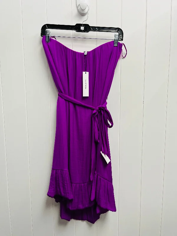 Casual Dress Short By Naked Zebra In Purple, Size: S