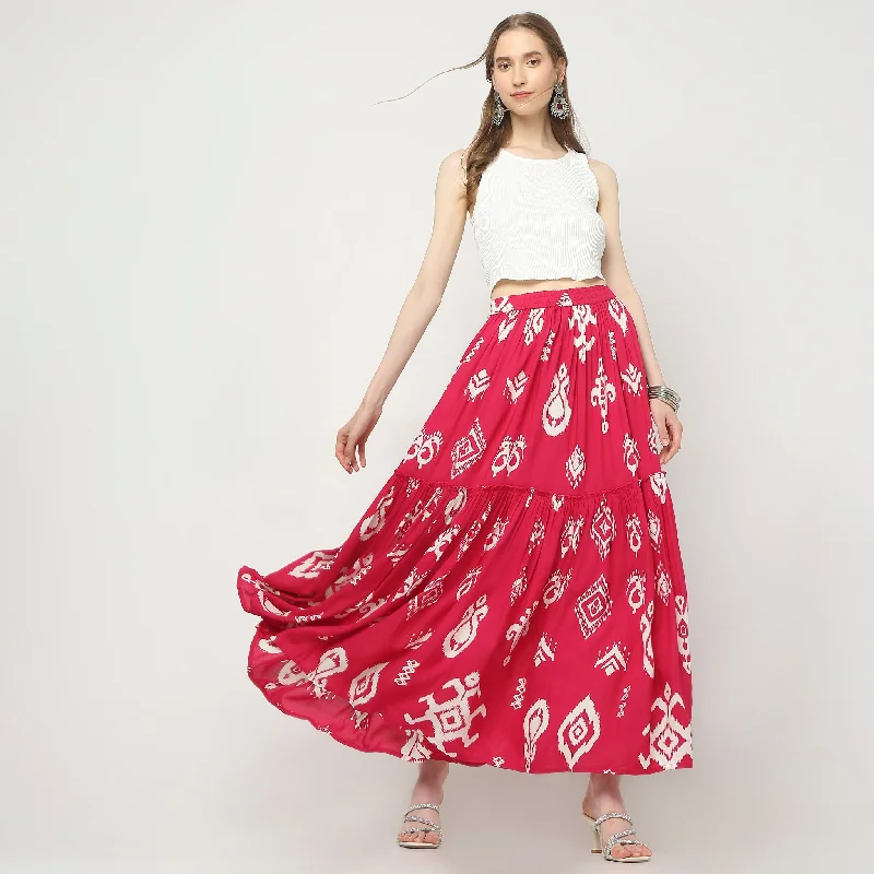 Flare Fit Ankle Length Skirts