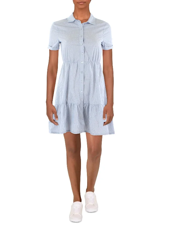 Juniors Womens Summer Mini Shirtdress