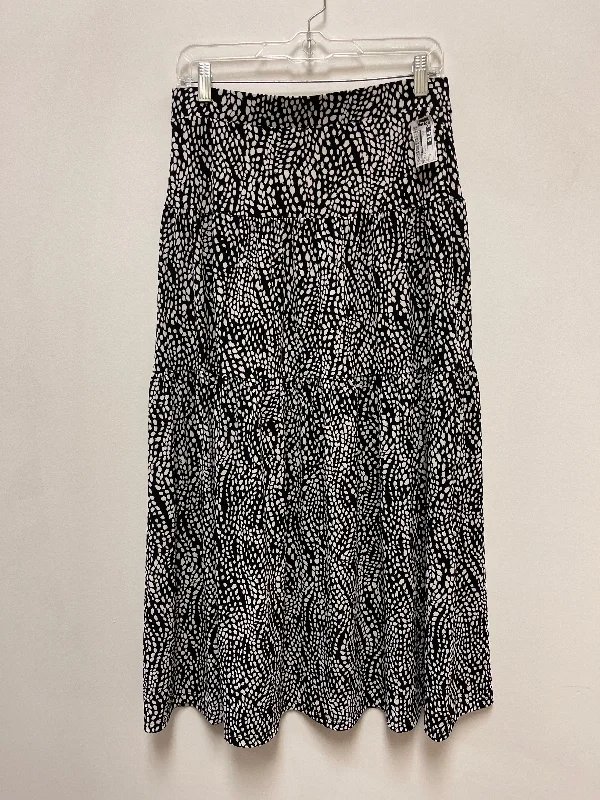 Skirt Maxi By Simply Vera In Black & White, Size: 8