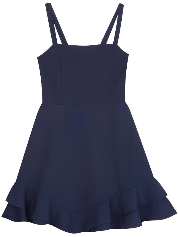 Womens Mini Tie Back Fit & Flare Dress