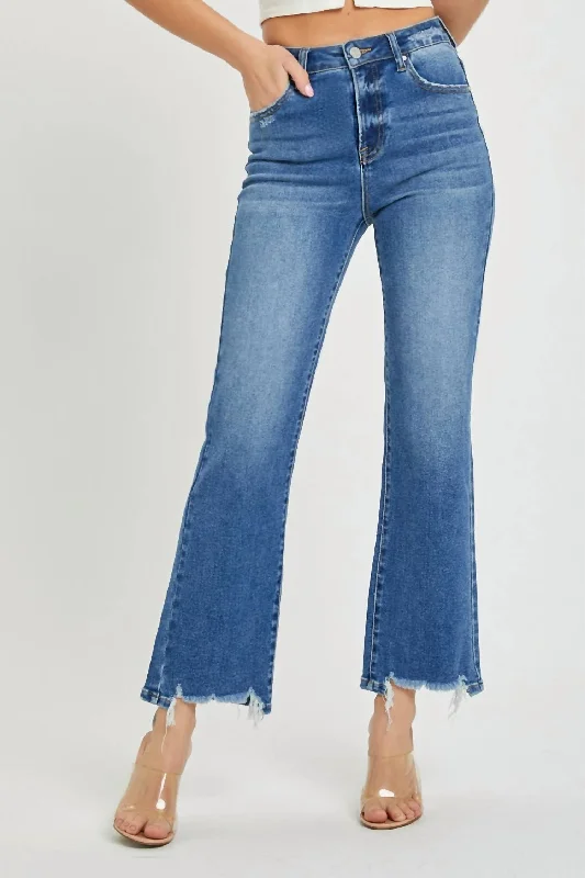 Curvy Straight Leg Jeans In Medium Wash