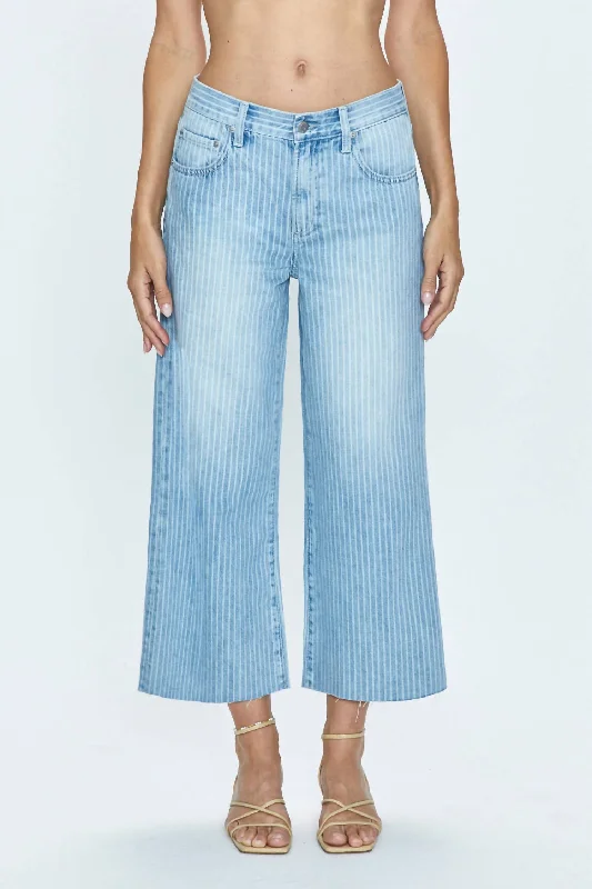 Jadyn Palazzo Jeans In Canopy Stripe