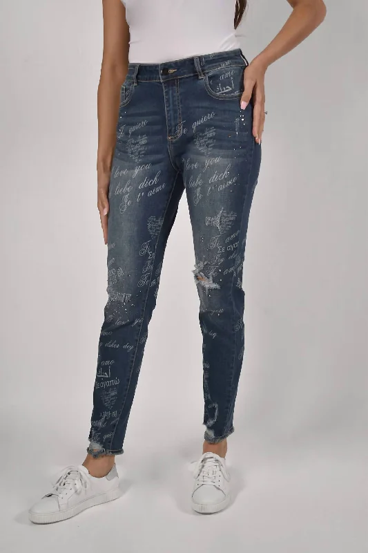 Print Jean In Denim