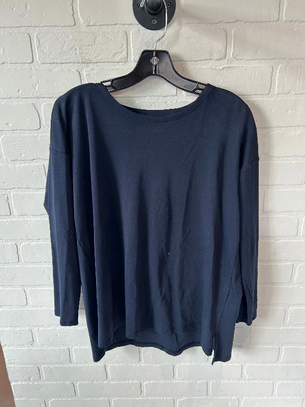 Top Long Sleeve Basic By J. Jill In Navy, Size: Mp