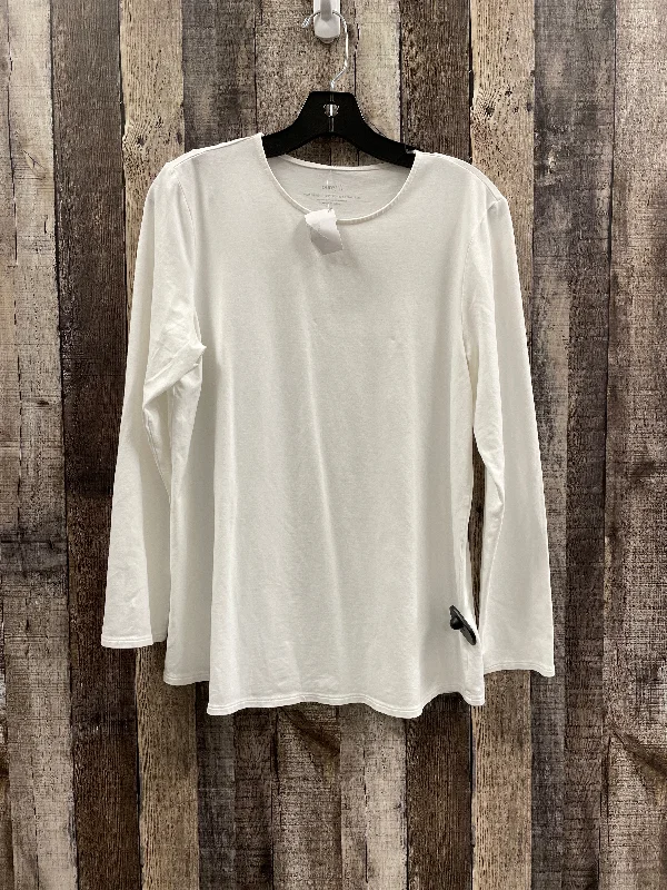 Top Long Sleeve Basic By Pure Jill In White, Size: M