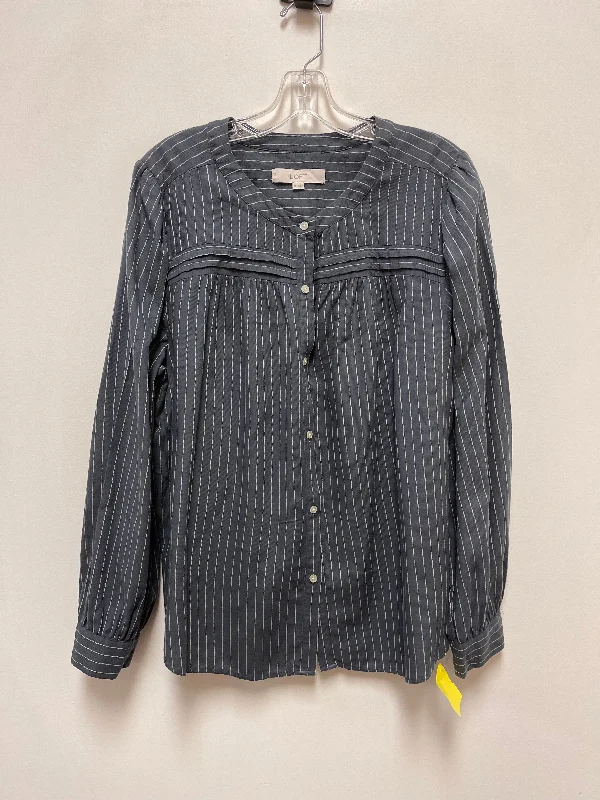 Top Long Sleeve By Loft In Striped Pattern, Size: Xl