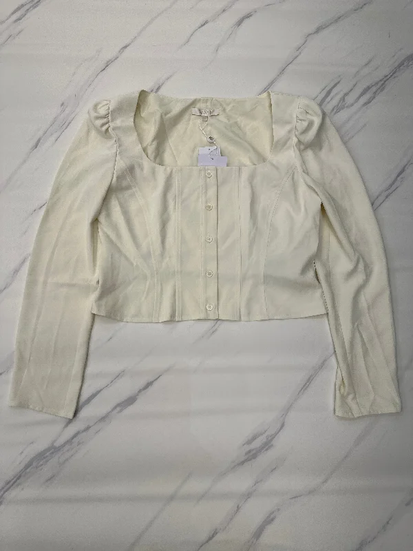 Top Long Sleeve By Wayf In Cream, Size: L