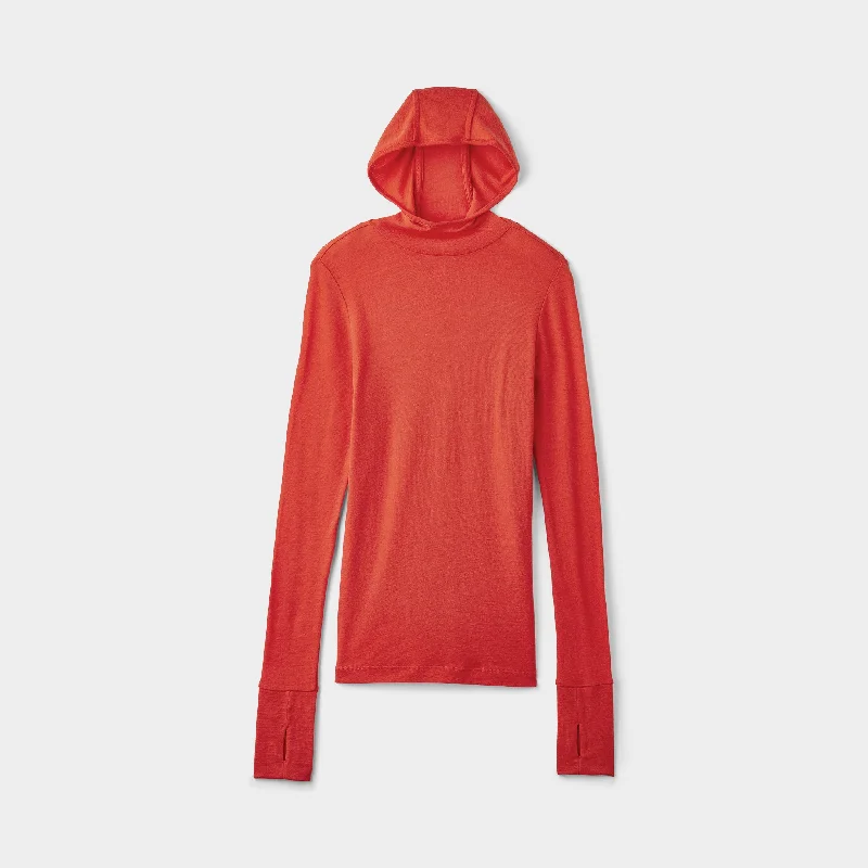 Merino Rib Hooded Shirt